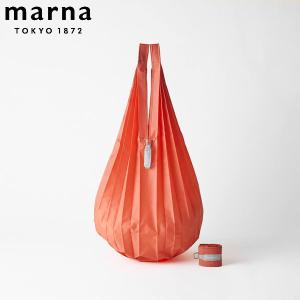 マーナ (marna) Shupatto ミニマルバッグDrop 12L (キャロットラペ) シュパット エコバッグ 折りたたみ 買い物袋 (ドロップ 縦型/大容量)｜n-kitchen