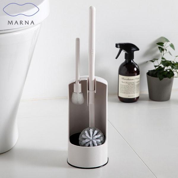 MARNA 2in1トイレブラシ ホワイト W078W マーナ