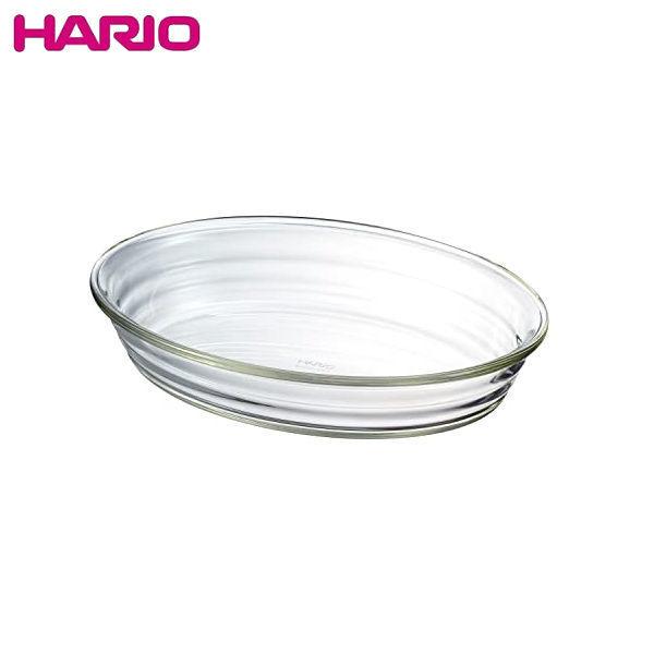 HARIO 耐熱ガラス製オーバル皿1100 満水容量1100mL 透明 シンプル 日本製 HOV-1...