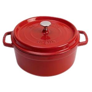 STAUB ピコ・ココット ラウンド 24cm チェリー ツヴィリング J.A.ヘンケルスジャパン ストウブ 品番：RST4744 ZZED｜n-kitchen