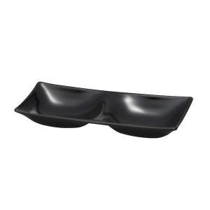 皿 ツープレート 8.4×16.6×2.8cm 黒 クリーンコート