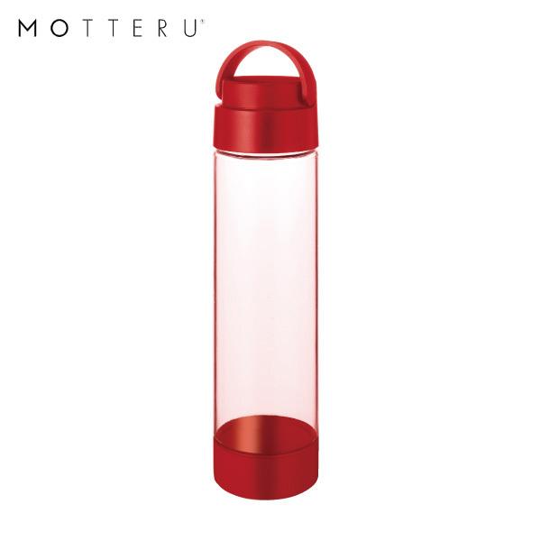 MOTTERU ハンドル付クリアボトル 550ml MO-3002-002 レッド マット ゴーウェ...