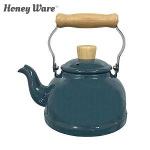 富士ホーロー Honey Ware Cotton ホーロー ケトル 1.6L スモークブルー CTN-1.6K.SB ハニーウェア コットン CODE：332879｜n-kitchen