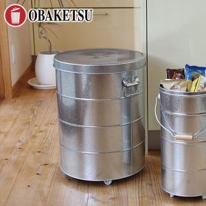 (欠品)渡辺金属 オバケツ ライスストッカー 30kg キャスター付 シルバー RS30A CODE：312884()