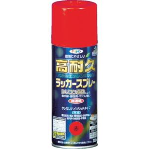 高耐久ラッカースプレー300ML 赤 アサヒペン 551337-1399｜n-kitchen