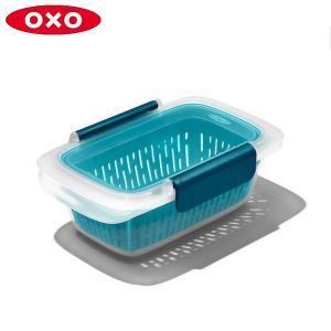 OXO プレップ＆ゴー コランダー付きコンテナ 0.4L 11301700 オクソー 保存容器 CODE：5039310))｜n-kitchen