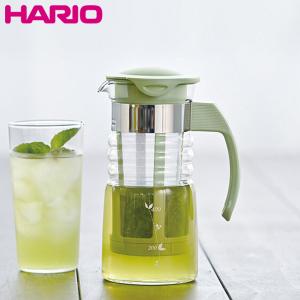 HARIO かご網付き水出し茶ポットミニ グリーン 700ml ピッチャー HCC-7-SG ハリオ｜n-kitchen