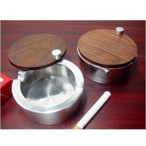 灰皿 蓋付き おしゃれ 卓上 アルミ Slide Ashtray Wood ウィルマート