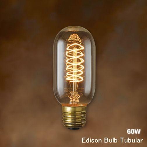 エジソンバルブ チューブラー e26 60W Edison Bulb Tubular 60W エジソ...