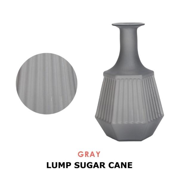 フラワーベース ガラス おしゃれ 軽量 一輪挿し 花瓶 Lump Sugar  CANE GRAY