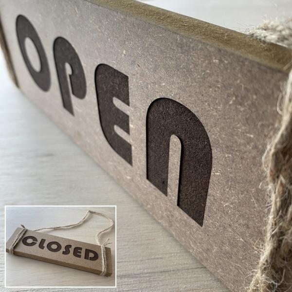 オープン クローズ 両面 看板 おしゃれな 木製 プレート OPEN CLOSED サイン 開店 営...