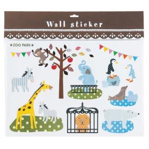 ウォールステッカー ズーパーク 動物園 小さいサイズ 壁ラベル 家具 机 小物 スイッチ周り PC