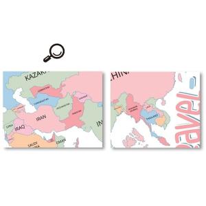 ウォールステッカー 世界地図 英語の国名 壁紙...の詳細画像3