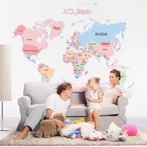 ウォールステッカー 世界地図 英語の国名 壁紙...の詳細画像4
