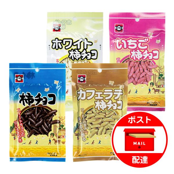 柿の種 チョコ お試し 4袋セット 浪花屋製菓 柿チョコ ホワイト柿チョコ カフェラテ柿チョコ いち...