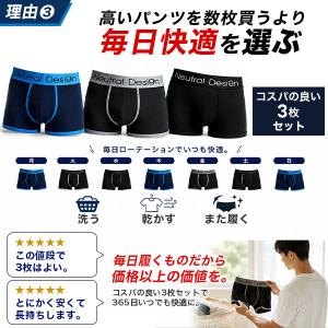 ボクサーパンツ 3点セット メンズ 下着 男性...の詳細画像4