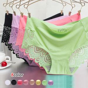 レディースレースショーツ/下着 パンツ シームレス ノーマル 送料無料