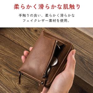 二つ折り財布 ミニ財布 財布 メンズ 男性 コ...の詳細画像1