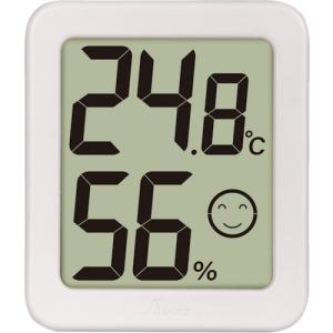 シンワ デジタル温湿度計 環境チェッカー ミニ ホワイト 73244  【487-0914】｜n-nishiki