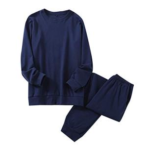 パジャマ 綿100％ ゆったり スウェット 上下セット