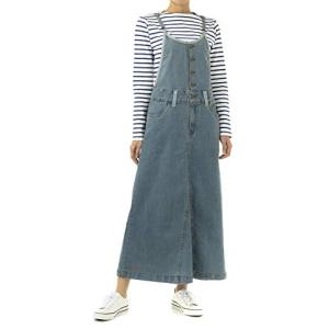 キャプテン・ケイ デニム サロペットスカート マキシ丈 レディース