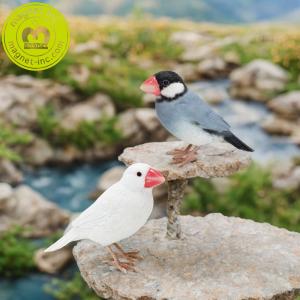置き物 木製 小鳥 bird インテリア 人形 北欧 雑貨 手彫り オブジェ 鳥