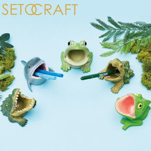 取扱終了( アニマル ペン スタンド PEN STAND ) セトクラフト 鮫 サメ ホオジロザメ ...