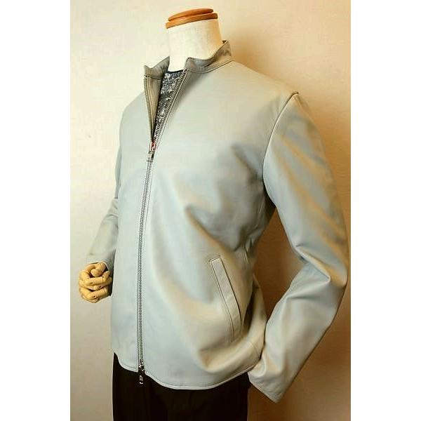 ラウラフェリーチェ Laura Felice レザーブルゾン グレー 秋冬パターンオーダー承り品 ラ...