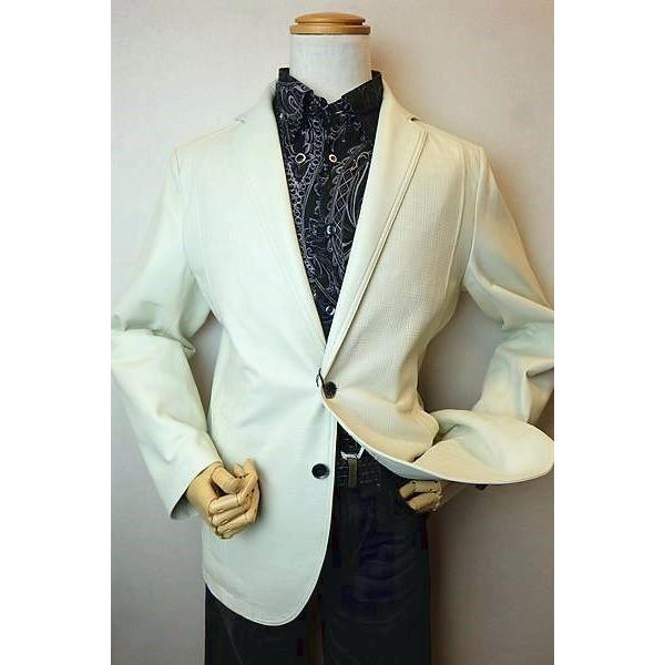 セール３５％ＯＦＦ コードビー CODE:B レザージャケット オフホワイト 秋冬アウトレット現品限...