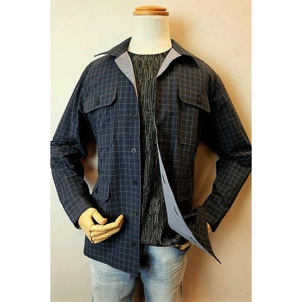 セール６６％ＯＦＦ コードビー CODE:B シャツジャケット ネイビー 春夏アウトレット現品限り品...