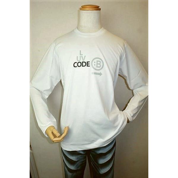 コードビー CODE:B ロングＴシャツ ホワイト オールシーズン品 カットソー バラシ メンズウェ...