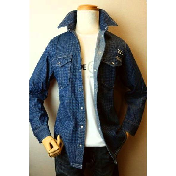 コードビー CODE:B デニムシャツ ブルー オールシーズン定番品 カジュアルシャツ バラシ メン...