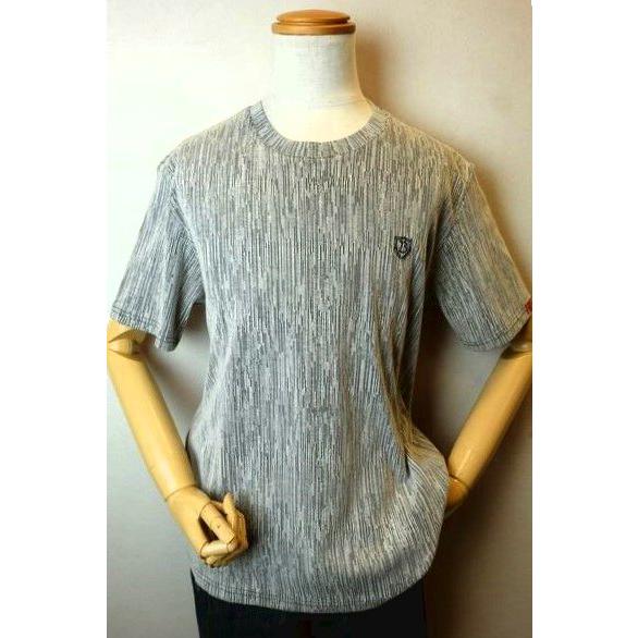 コードビー CODE:B 半袖Ｔシャツ グレー 春夏定番品 カットソー ジャガード バラシ メンズウ...