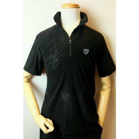 コードビー CODE:B 半袖Ｔシャツ ブラック 春夏定番品 カットソー パイルジャガード バラシ ...