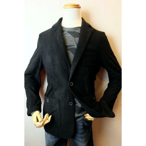 コードビー CODE:B カットジャケット ブラック 春夏定番品 ストレッチ バラシ メンズウェア