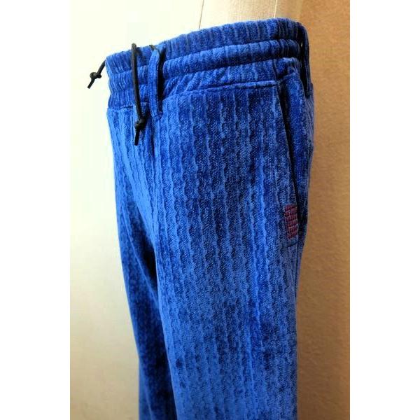 セール３５％ＯＦＦ コードビー CODE:B イージーパンツ ブルー 秋冬新作 ベロア生地 カジュア...