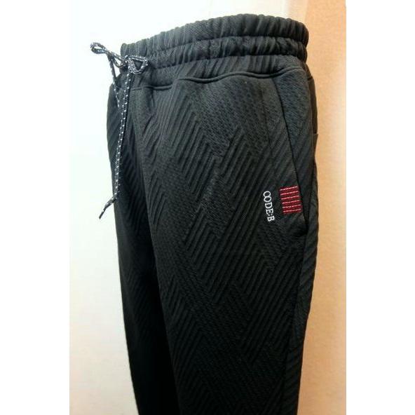 コードビー CODE:B イージーパンツ ブラック オールシーズン新作 ジャガード織り スウェットパ...