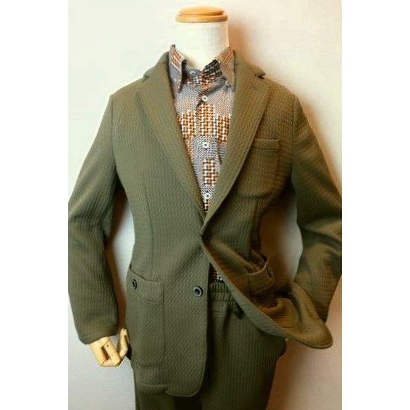 セール３５％ＯＦＦ コードビー CODE:B ストレッチジャケット カーキ 秋冬新作 ウェーブキルト...