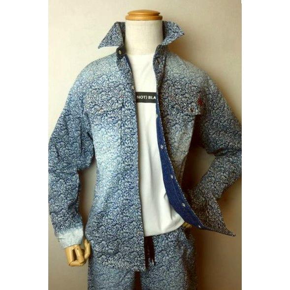 コードビー CODE:B デニムシャツ ボタニカル オールシーズン定番品春夏新作 カジュアルシャツ ...