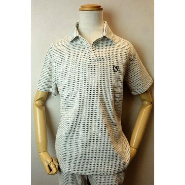 コードビー CODE:B 半袖ポロシャツ オフホワイト 春夏新作 カットソー ニット バラシ メンズ...