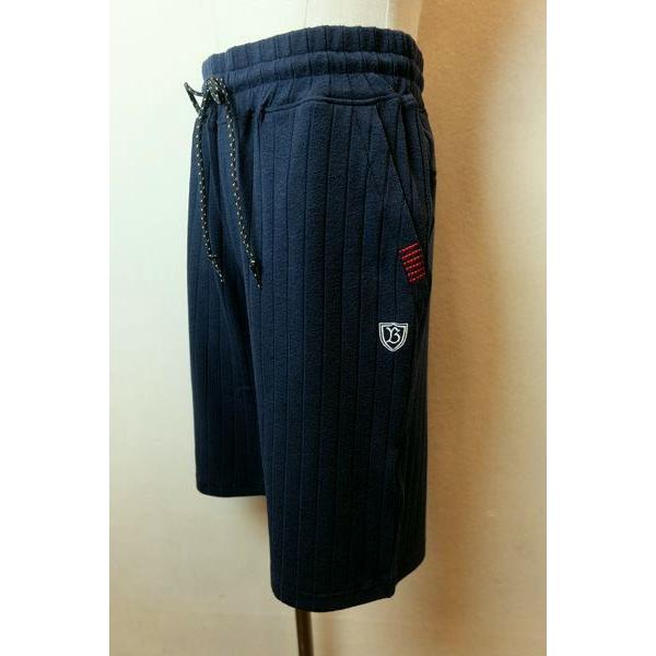 コードビー CODE:B ハーフパンツ ネイビー 春夏新作 パイル針抜き生地 バラシ メンズウェア