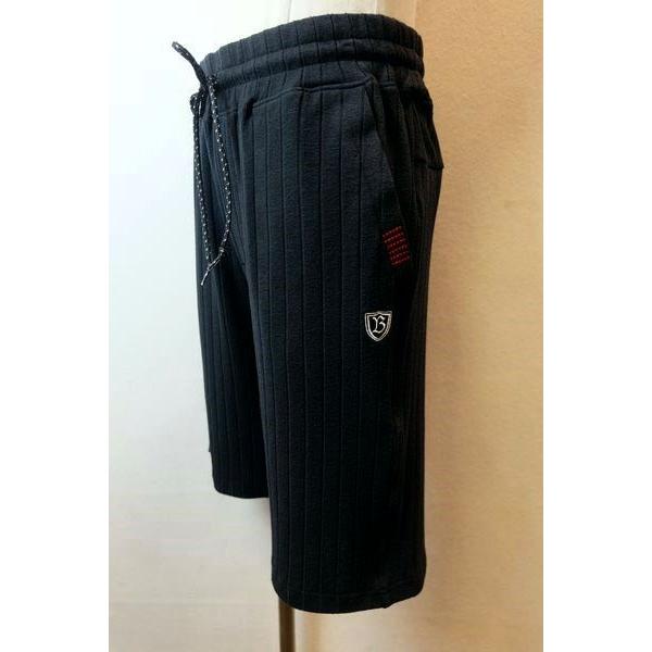 コードビー CODE:B ハーフパンツ ブラック 春夏新作 パイル針抜き生地 バラシ メンズウェア