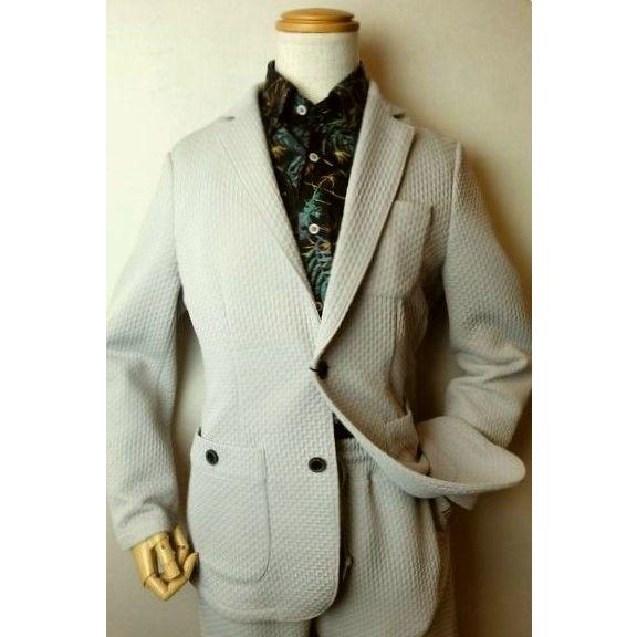 コードビー CODE:B ストレッチジャケット グレー オールシーズン定番品 エンボス加工 バラシ ...