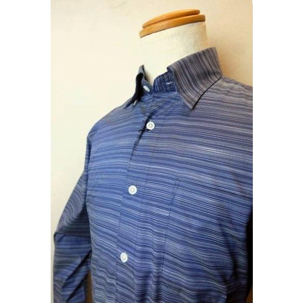 コードビー CODE:B カジュアルシャツ ブルー 春夏新作 オーストリア製生地 ボタンダウンカラー...