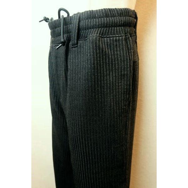 コードビー CODE:B イージーパンツ ブラック 春夏新作 カジュアルパンツ ストライプジャガード...