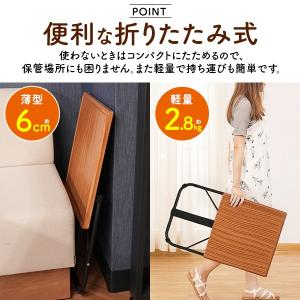 折りたたみ テーブル 木目調 高さ72 65 ...の詳細画像3