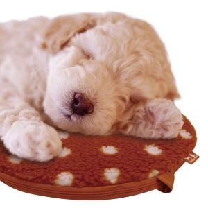 レンジでチンしてぽっかぽか ドットブラウン ドギーマン 秋冬 犬猫用ヒーター 湯たんぽ