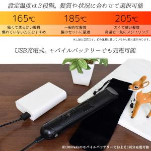 ヘアアイロン ミニ コードレス ストレートアイ...の詳細画像4