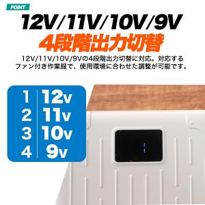 ファン付き作業服用 モバイルバッテリー 100...の詳細画像4