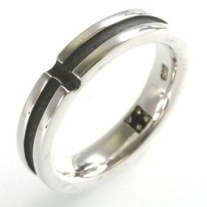 指輪 シルバーリング Pure Blue サファイア付 クロスライン メンズ シルバー925 シルバ...